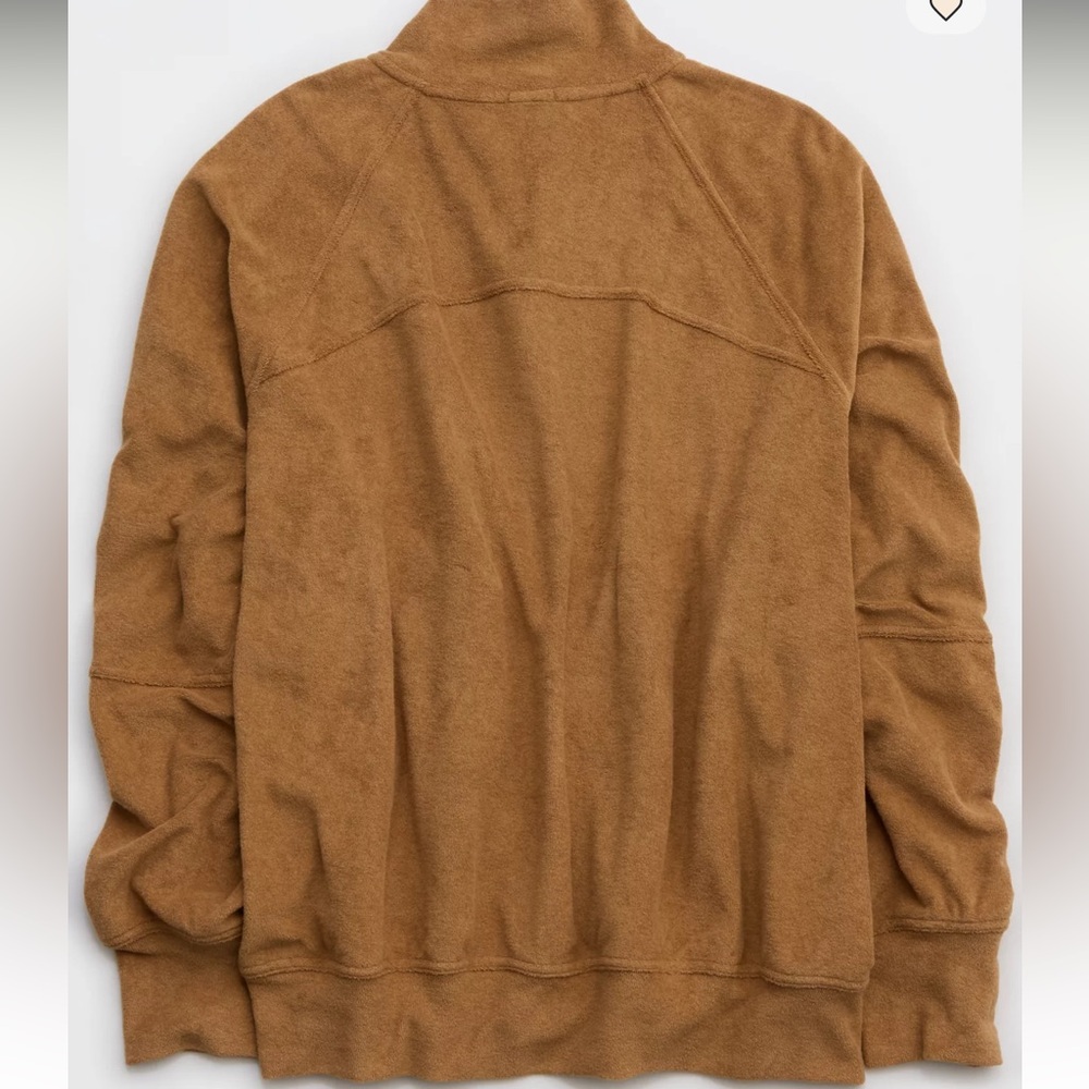 Aerie Towel Terry Full Zip Sweatshirt - Picture 3 of 4